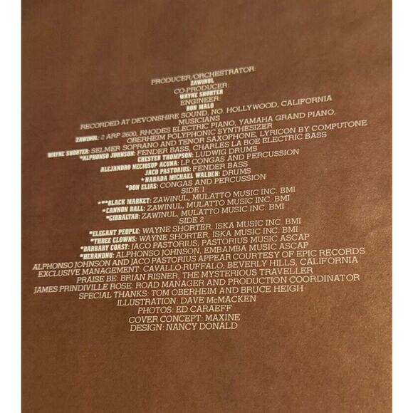 Weather Report: Black Market ~ Columbia Records PC 34099 LP 1976 3 Clowns READ - Picture 8 of 9